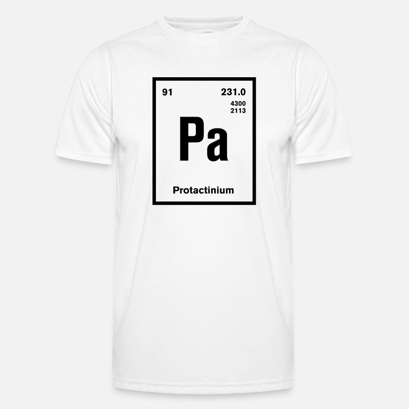 Protactinium Element im Periodensystem Männer Funktions-T-Shirt