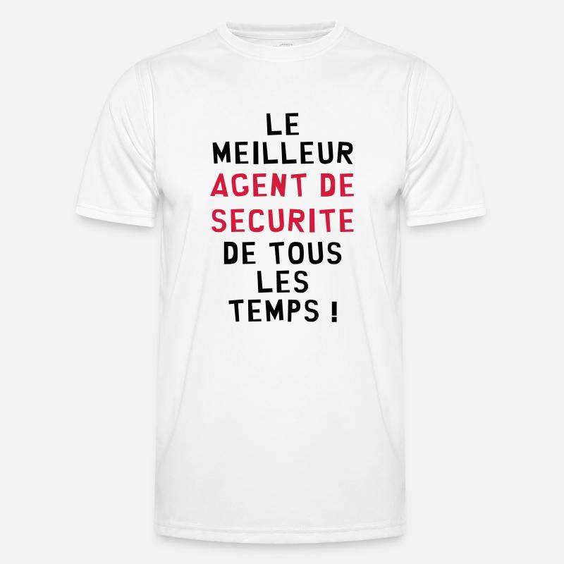 Agent de Sécurité / Surveillance / Vigile / Chien T-shirt sport Homme