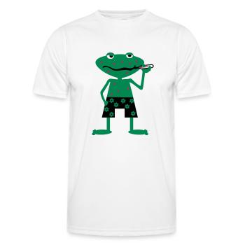 kranker frosch - Männer Funktions-T-Shirt - Weiß - Vorne - AI Model Male 178 dark (178cm)