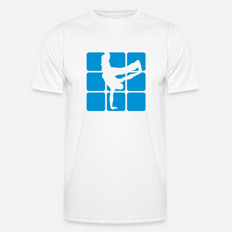 BREAKDANCE 1C 1 - Männer Funktions-T-Shirt - Weiß