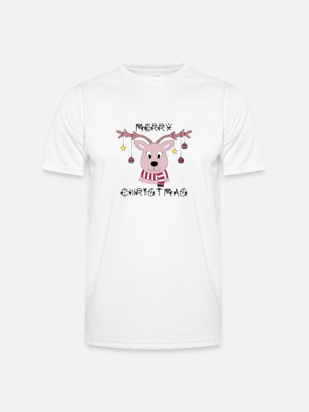 Merry Christmas - Männer Funktions-T-Shirt - Weiß