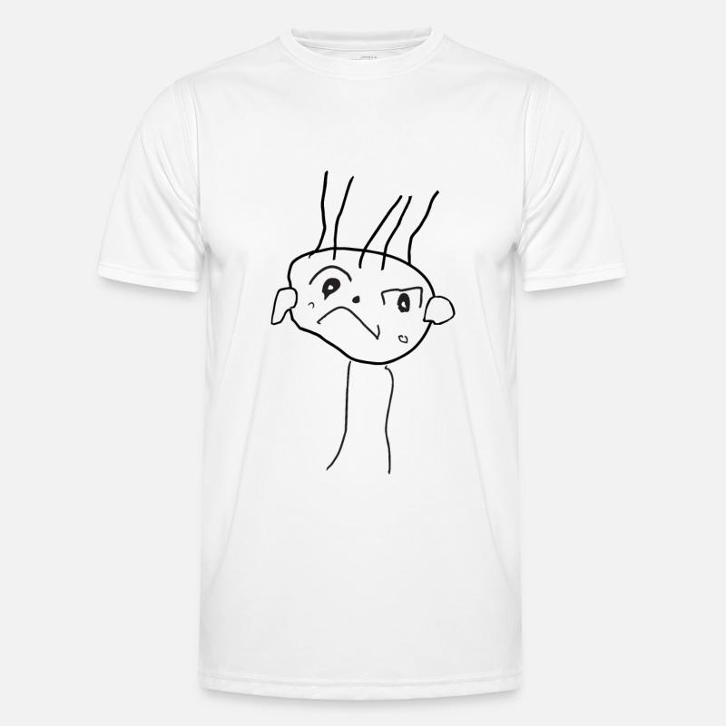 Simple Line Drawing - Face - Herbert - Men's Functional T-Shirt - white