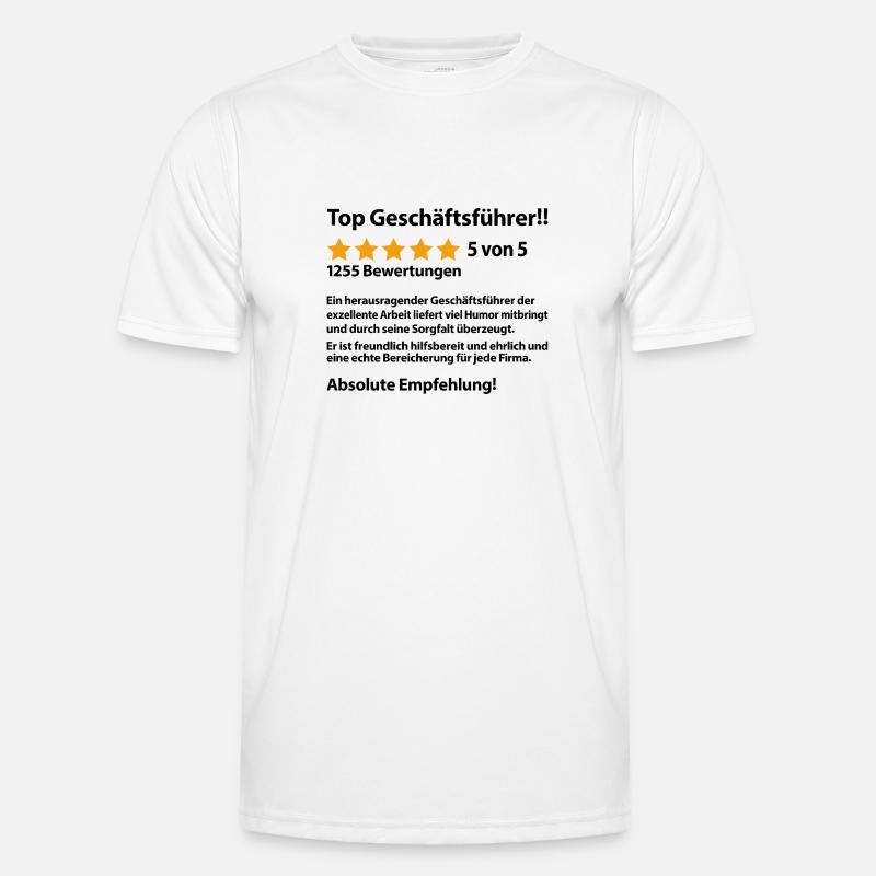Geschäftsführer Abschiedsgeschenk Geschenkidee - Männer Funktions-T-Shirt - Weiß