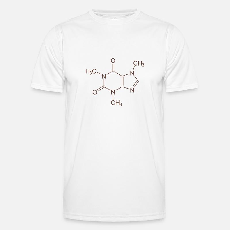 Caffeine Molecule (Coffee or Tea) Men's Functional T-Shirt