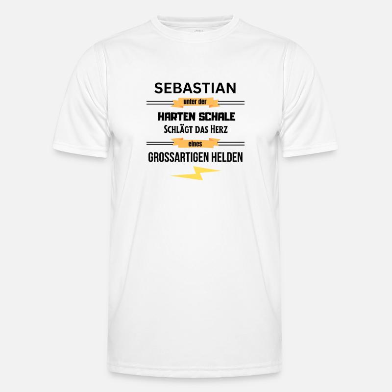 Sebastian harte Schale eines Großartigen Helden Männer Funktions-T-Shirt