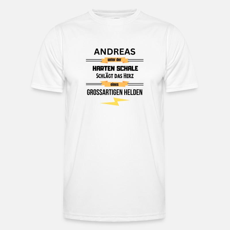 Andreas harte Schale eines Großartigen Helden Männer Funktions-T-Shirt