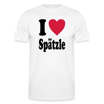 I love Spätzle (Alle Farben!) - Männer Funktions-T-Shirt - Weiß - Vorne - AI Model Male 178 dark (178cm)
