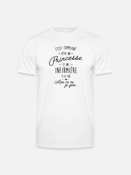 Princesse et infirmière - T-shirt sport Homme - blanc