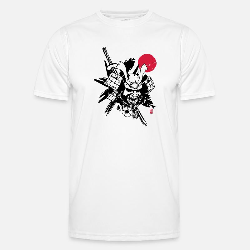 . Samurai Vector - Männer Funktions-T-Shirt - Weiß