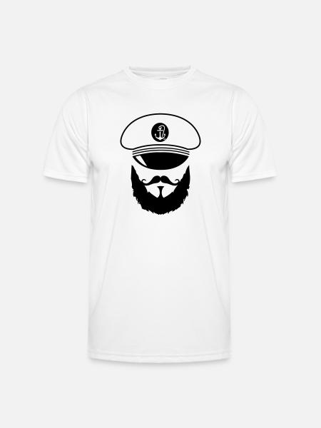 captain_02 - Männer Funktions-T-Shirt - Weiß