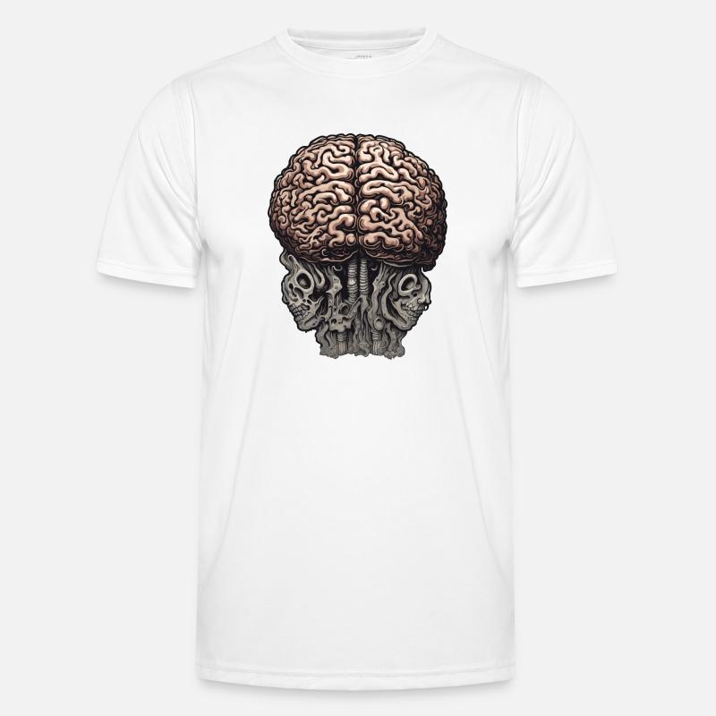Brain / Knowledge / Intelligence / Clever / Thinking - Men's Functional T-Shirt - white
