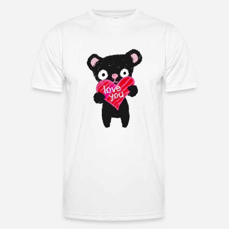 Love Bear - Men's Functional T-Shirt - white
