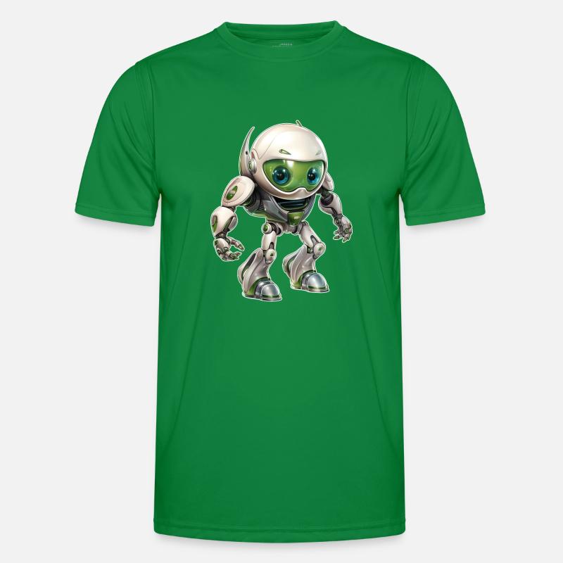 Lustiger Android Robot aus der Pegasus Galaxy Männer Funktions-T-Shirt