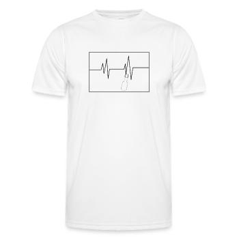 heartbeat beer T-Shirt Design - Männer Funktions-T-Shirt - Weiß - Vorne - AI Model Male 178 dark (178cm)