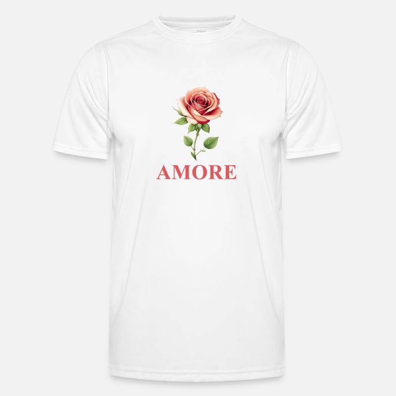 AMORE - Rose colorée T-shirt sport Homme