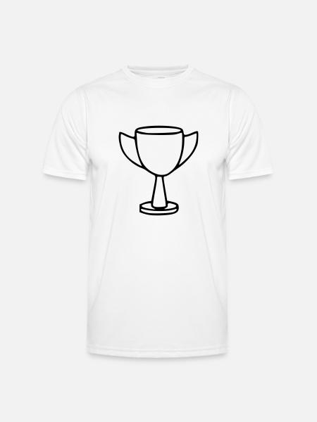 Cup Drawing Win Sketch Black - Men's Functional T-Shirt - white