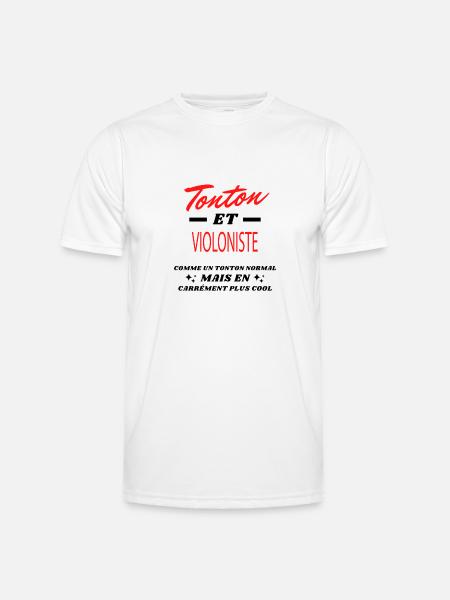 Tonton et VIOLONISTE - T-shirt sport Homme - blanc