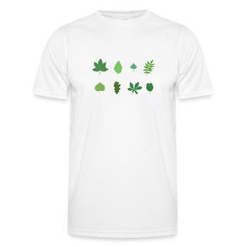 Leaves Biology Forest Forester Hunter Oak Maple - Men's Functional T-Shirt - white - Front - AI Model Male 178 dark (178cm)