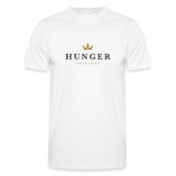 Logo original de la famille Hunger - T-shirt sport Homme - blanc - Devant - AI Model Male 178 dark (178cm)