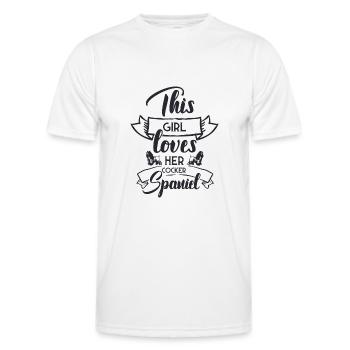 Cocker Spaniel - Men's Functional T-Shirt - white - Front - AI Model Male 178 dark (178cm)