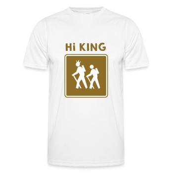 Hiking - Männer Funktions-T-Shirt - Weiß - Vorne - AI Model Male 178 dark (178cm)