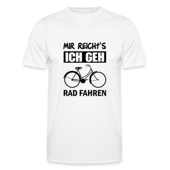 Mir reicht's ich geh Rad fahren - Männer Funktions-T-Shirt - Weiß - Vorne - AI Model Male 178 dark (178cm)