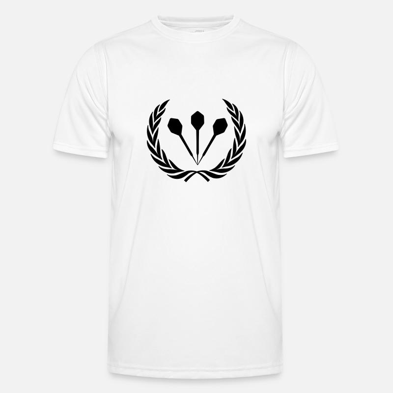 Dart Pfeile Kranz Männer Funktions-T-Shirt