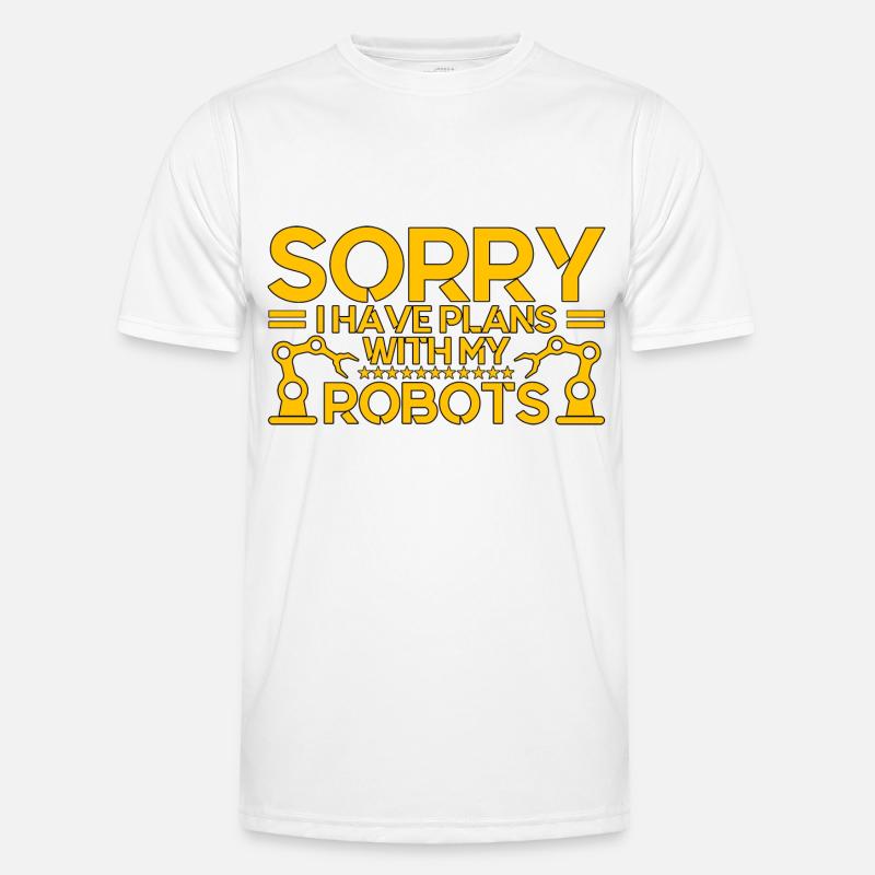 Robotik Ingenieur Lehrer Technik Geschenk - Männer Funktions-T-Shirt - Weiß