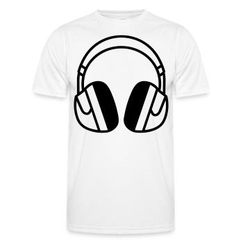 Gaming-Headset - Männer Funktions-T-Shirt - Weiß - Vorne - AI Model Male 178 dark (178cm)