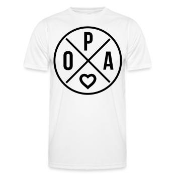 Opa mit Herz Großvater Opa - Männer Funktions-T-Shirt - Weiß - Vorne - AI Model Male 178 dark (178cm)