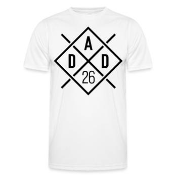 Dad 26 Vater Baby Papa 2026 Vatertagsgeschenk - Männer Funktions-T-Shirt - Weiß - Vorne - AI Model Male 178 dark (178cm)