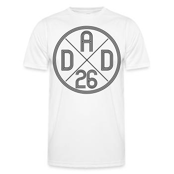 Dad 26 Vater Baby Papa 2026 Vatertagsgeschenk - Männer Funktions-T-Shirt - Weiß - Vorne - AI Model Male 178 dark (178cm)
