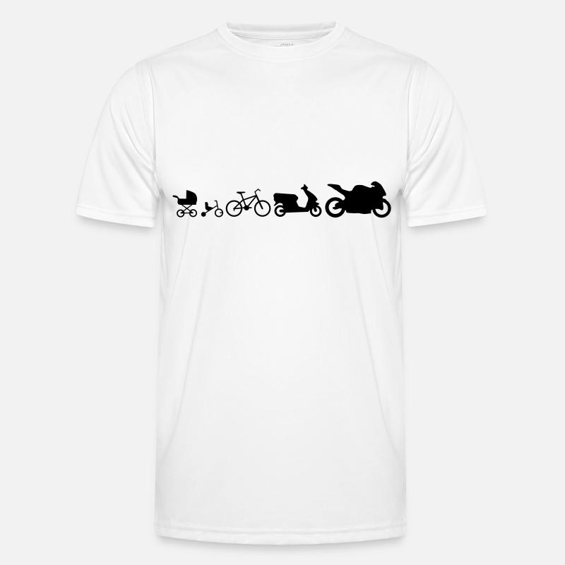 Motorrad Evolution em582 - Männer Funktions-T-Shirt - Weiß