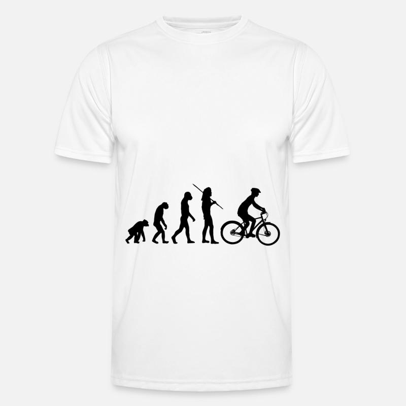 Evolution - bicycle - Men's Functional T-Shirt - white