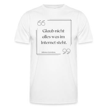 Weisheiten aus dem Internet - Männer Funktions-T-Shirt - Weiß - Vorne - AI Model Male 178 dark (178cm)