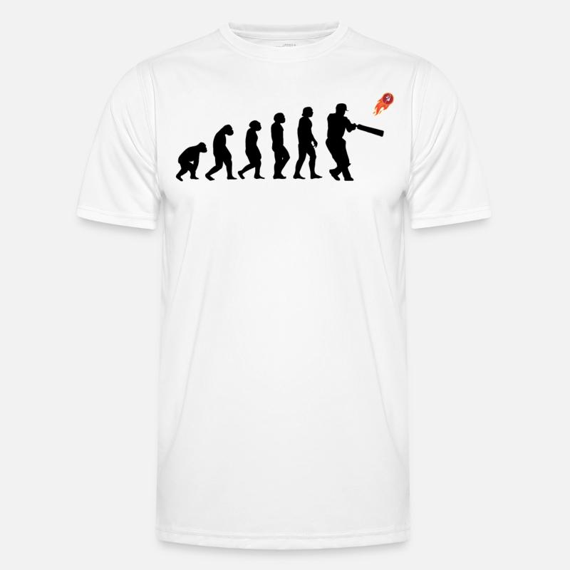 Kricketspieler Cricket-game Evolution - Männer Funktions-T-Shirt - Weiß