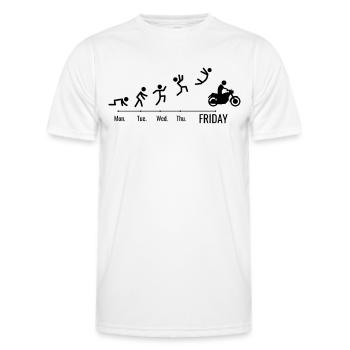 Motocycliste Mobylette Week-end - T-shirt sport Homme - blanc - Devant - AI Model Male 178 dark (178cm)