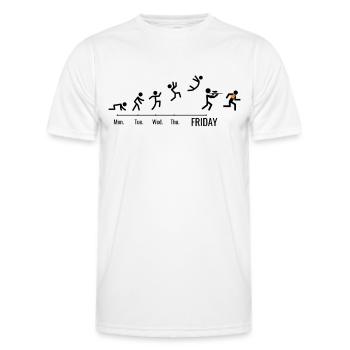 Paintball Airsoft gaming Softair Games Weekend - Men's Functional T-Shirt - white - Front - AI Model Male 178 dark (178cm)