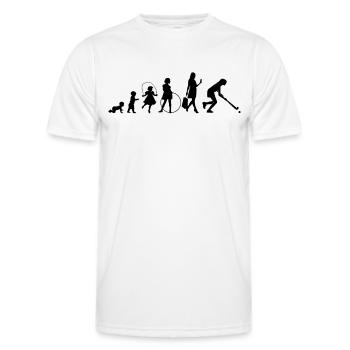 Feldhockeyspieler Hockey Hallenhockey Evolution - Männer Funktions-T-Shirt - Weiß - Vorne - AI Model Male 178 dark (178cm)