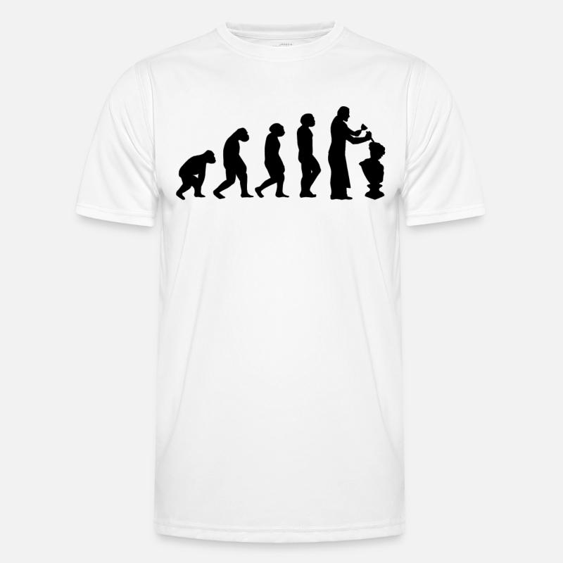 Steinmetz Handwerker Steinbildhauer Evolution - Männer Funktions-T-Shirt - Weiß