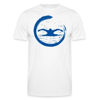 Schwimmer schwimmen Schwimm - Männer Funktions-T-Shirt - Weiß - Vorne - AI Model Male 178 dark (178cm)