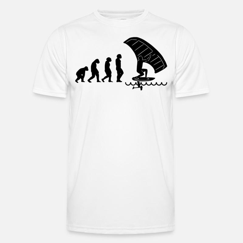 Wingfoil-Surfer Wingfoiling Hydrofoil Evolution Männer Funktions-T-Shirt