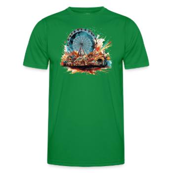 Parc d’attractions Foire, Fête foraine, Festival folklorique - T-shirt sport Homme - vert - Devant - AI Model Male 178 dark (178cm)