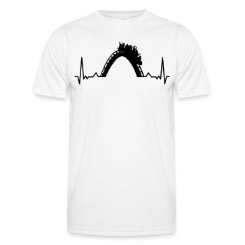 Amusement parks, fairground, funfair - Men's Functional T-Shirt - white - Front - AI Model Male 178 dark (178cm)