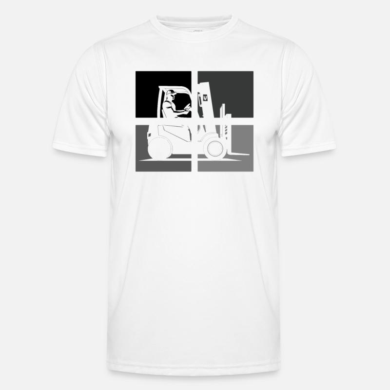 Gabelstaplerfahrer Lagerleiter Lagerist Berufe - Männer Funktions-T-Shirt - Weiß