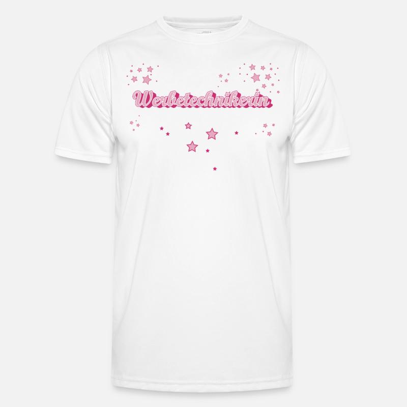 Werbegestalter Abschluss-Geschenk Werbetechnikerin Männer Funktions-T-Shirt