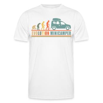 Evolution Minicamper Camping-Camping-Camping - T-shirt sport Homme - blanc - Devant - AI Model Male 178 dark (178cm)
