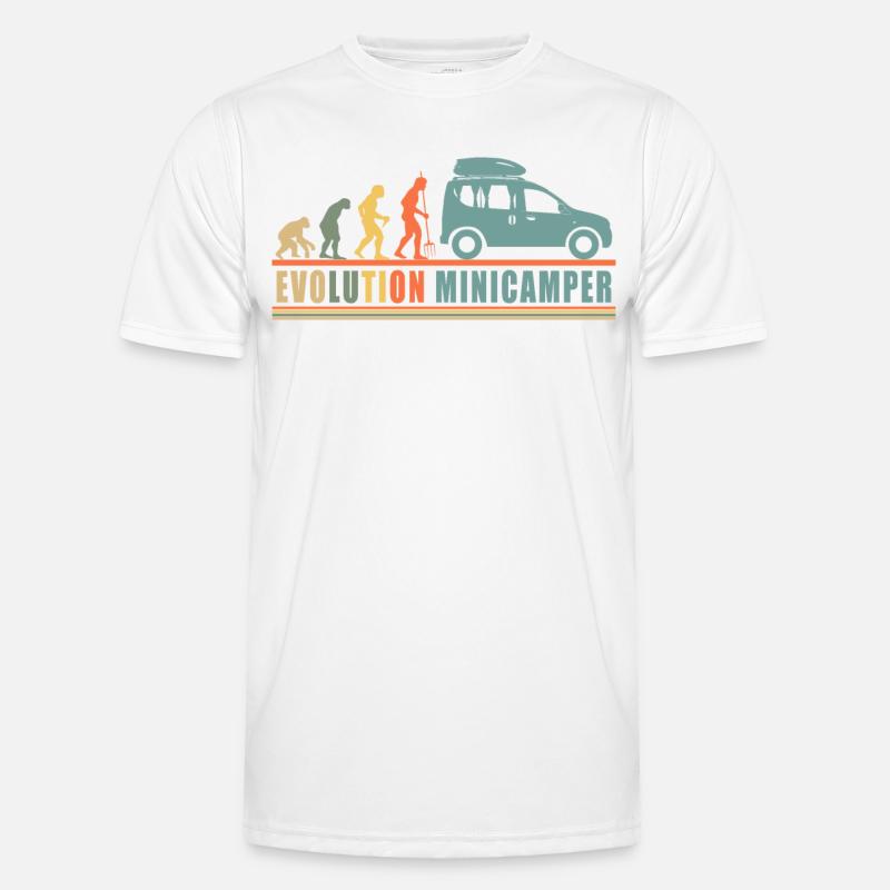 Evolution Minicamper Camping-Camper Microcamper - Männer Funktions-T-Shirt - Weiß