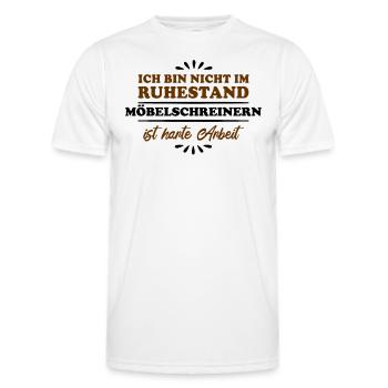 Ruhestand Rentner Pensioner Möbel-Schreiner - Männer Funktions-T-Shirt - Weiß - Vorne - AI Model Male 178 dark (178cm)