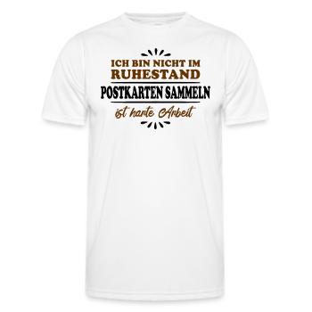 Retirement Pensioner Pensioner Postcard Collector - Men's Functional T-Shirt - white - Front - AI Model Male 178 dark (178cm)